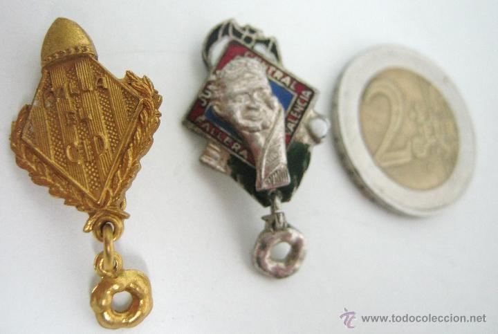 Pins e Spille di collezione: lote 2 pin alfiler antiguos Fallas Valencia - Falla El Cid y Junta Central Fallera esmalte