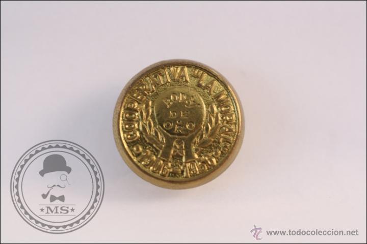 Pins de cole&ccedil;&atilde;o: Antigua Insignia de Solapa / Ojal - Cooperativa La Moral. Bodas de Oro 1906-1956 - 18 Mm de Di&aacute;metro
