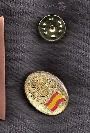 Pins de colecci&oacute;n: Bandera y escudo constitucional de Espa&ntilde;a. Pin.