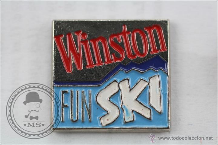 Pins de colecci&oacute;n: Pin de Publicidad Winston - Fun Ski - Medidas 17 x 16 Mm - #PLS