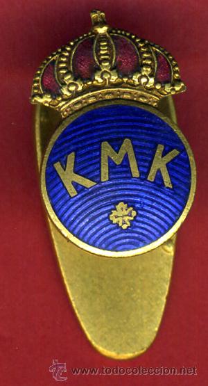 Pins e Spille di collezione: PIN INSIGIA PUBLICIDAD KMK  , ESMALTE , ANTIGUO ,ORIGINAL, SOLAPA , F2