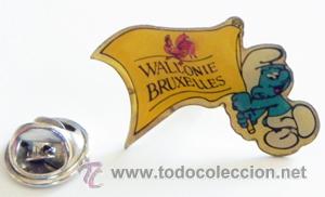 Pins de colecci&oacute;n: PIN DEL PABELL&Oacute;N B&Eacute;LGICA DE LA EXPO92 SEVILLA - PITUFO - PEYO - 1992 EXPO 92 - BRUSELAS LOS PITUFOS