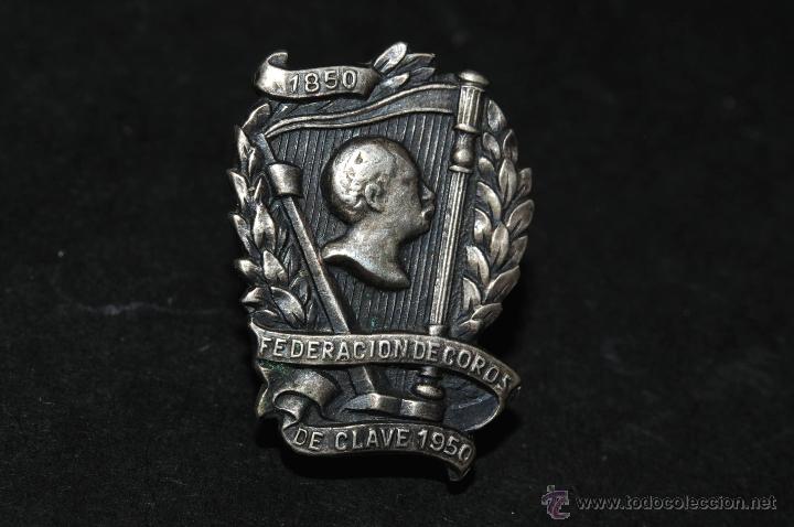 Pins e Spille di collezione: PIN O INSIGNIA DE OJAL FEDERACION DE COROS DE CLAVE 1850-1950COMPRA MINIMA PARA ENVIAR 5 EUROS