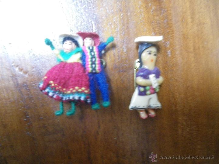Pin's de collection: Pin, con imperdible, mu&ntilde;ecos sudamericanos
