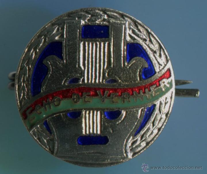 Pins de colecci&oacute;n: Precioso Pin esmaltado 'Echo de Vernier'. 16 mm de di&aacute;metro. Hecho en Ginebra.
