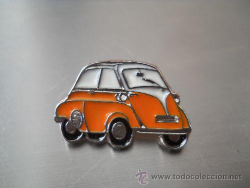 Pins de colecci&oacute;n: pin bmw isetta naranja