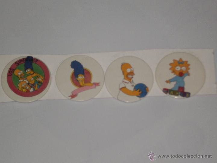 Pins de colecci&oacute;n: LOTE DE 4 CHAPAS METALICAS TIPO PINS , LOS SIMPSONS .   COLECCIONABLES VARIOS MODELOS DIFERENTES A