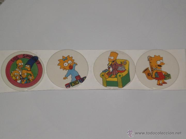 Pins de colecci&oacute;n: LOTE DE 4 CHAPAS METALICAS TIPO PINS , LOS SIMPSONS . COLECCIONABLES VARIOS MODELOS DIFERENTES F