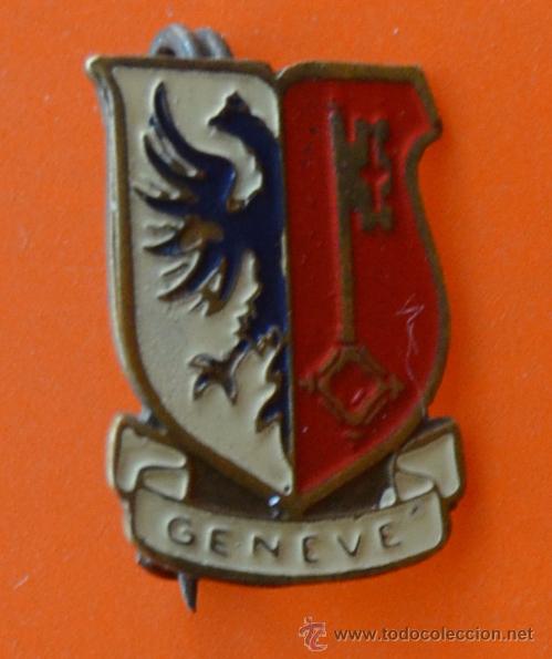 Pins de colecci&oacute;n: ANTIGUA INSIGNIA DE AGUJA - ESCUDO GENEVE - GINEBRA - SUIZA