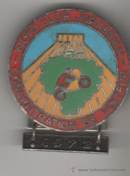 Pins de colecci&oacute;n: pin insegnia moto club jurasien concentration de noiteur 1972