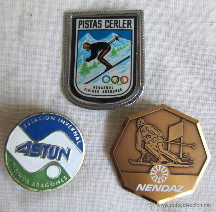 Collection pins: 3 pins de alfiler estaciones esqui