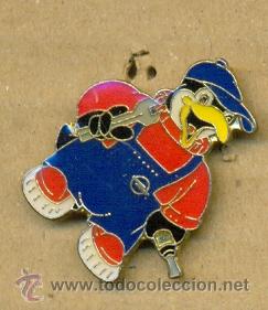 Pin's de collection: 13-aut196. Pin Caricatura mec&aacute;nico Opel