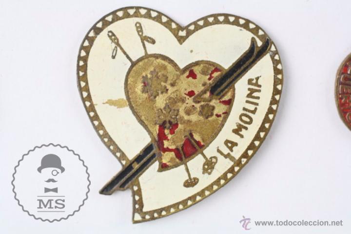 Pins de colecci&oacute;n: Pin / Antigua Insignia - La Molina - Esqu&iacute; - Medidas 30 x 28 Mm - #PLS
