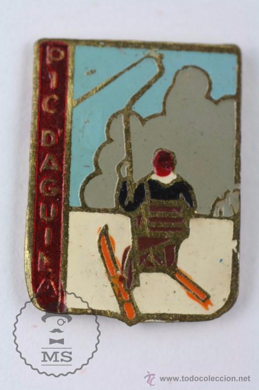Pins de colecci&oacute;n: Pin / Antigua Insignia - Pic d'Aguila - Esqu&iacute; - Medidas 16 x 12 Mm - #PLS