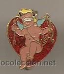 Pins de colecci&oacute;n: Cupido. Insignia antigua de imperdible
