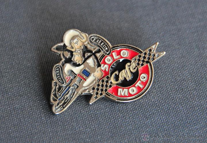 Pins de colecci&oacute;n: pin solo moto cafe solomoto