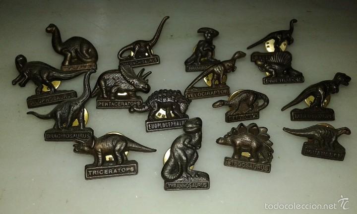 Pins de colecci&oacute;n: Pins dinosaurios coleccion completa - Foto 1