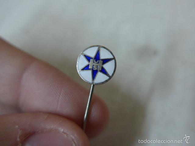 Pins de colecci&oacute;n: Antigua insignia esmaltada de camiones Henschel und Sohn, Alemania. Motor.