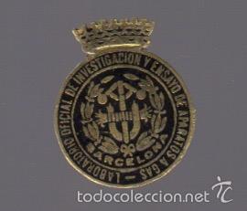 Pins de colecci&oacute;n: pin / insignia laboratorio oficial de investigaciony ensayo de aparatos a gas  barcelona esmaltado