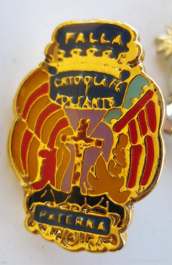 Pins de colecci&oacute;n: FALLA INSIGNIA PATERNA FALLA CRISTO DE LA FE - Foto 1
