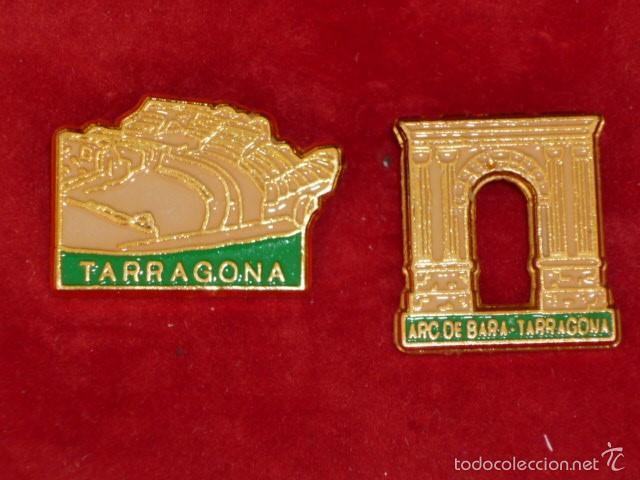 Pins de colecci&oacute;n: LOTE DE DOS PINS MONUMENTOS DE TARRAGONA(ANFITEATRO Y ARCO DE BARA)