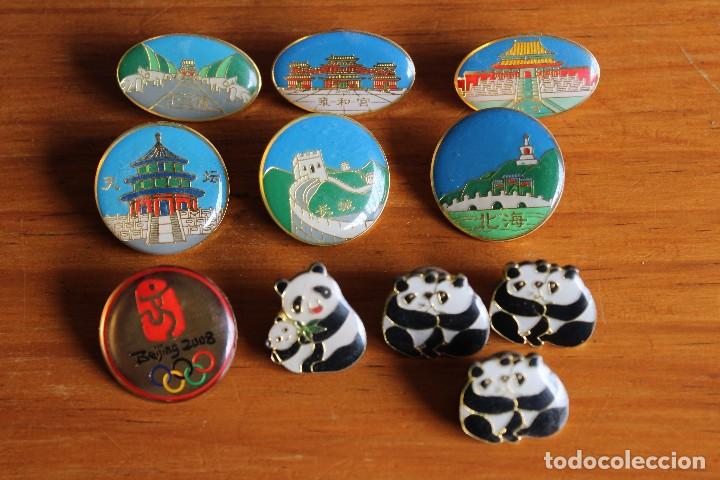 Pins de colecci&oacute;n: LOTE PIN CHINA LA MURALLA, OSO PANDA Y CHINA BEIJING 2008