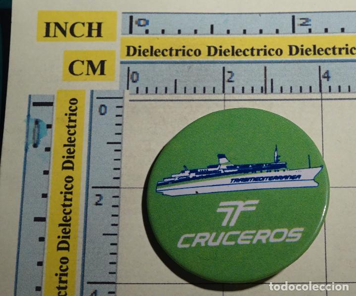Collection pins: BROCHE CHAPA DE BARCOS NAVIERAS. CRUCEROS TRANSMEDITERRANEA