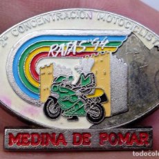 Pins de colección: PIN: 2ª CONCENTRACIÓN MOTOCICLISTA. RATAS. MEDINA DE POMAR. BURGOS. AÑO: 1994.