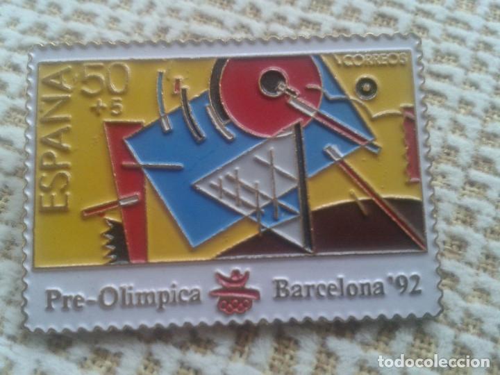 Pins de colecci&oacute;n: PIN CORREOS PREOLIMPICA BARCELONA 92 FILATELICO