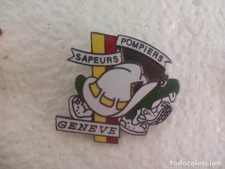 Pins de colecci&oacute;n: Pin o insignia. Bomberos de Ginebra. Pompiers Sapeurs. Geneve. Suiza Suisse. Pins