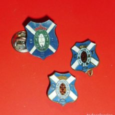 Pins de colección: PIN DE FÚTBOL PARA SOLAPA ESCUDO DEL TENERIFE .MUY ANTIGUO.EN IMAGEN.3 GENERACIONES DE PINS . Lote 78248493