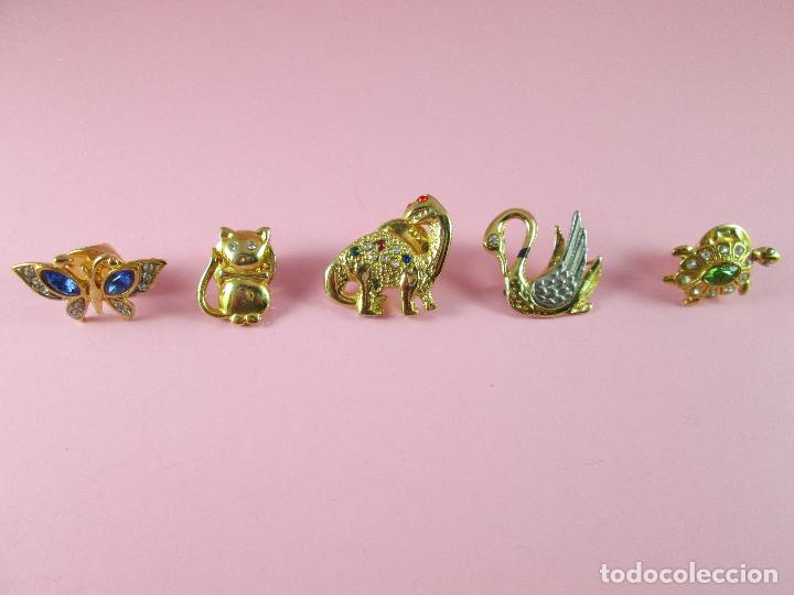 Collection pins: lote 5 pins-bisuter&iacute;a fina-buen estado-ver fotos.
