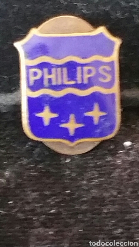 Pins de colecci&oacute;n: Antigua insignia publicitaria de Philips a&ntilde;os 30-40 fabricaci&oacute;n Ega&ntilde;a