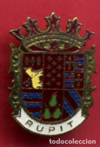 Pins e Spille di collezione: PIN PUBLICIDAD ESCUDO DE RUPIT BARCELONA , SOLAPA , ORIGINAL , P7