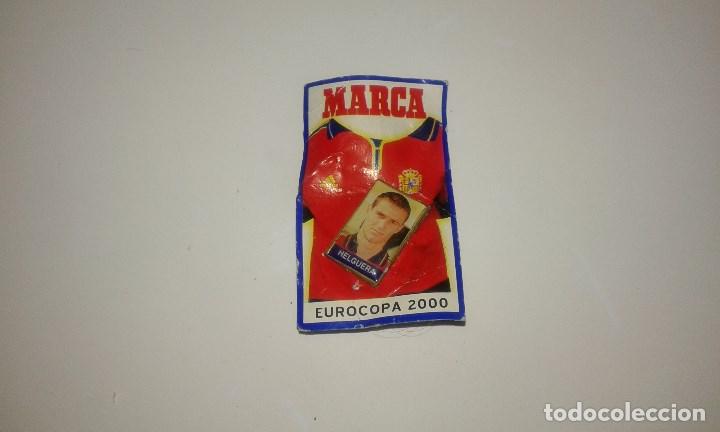 Pins de colecci&oacute;n: PIN DE LA EUROCOPA 2000 IVAN HELGUERA JUGADOR REAL MADRID  FUTBOL MARCA PINS