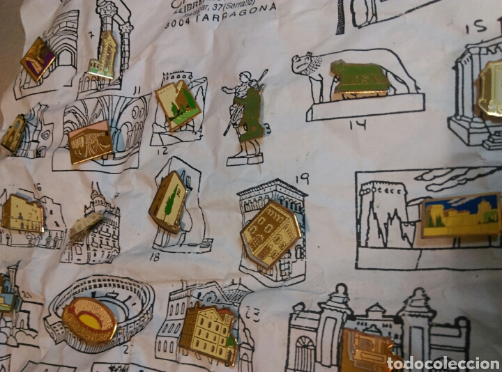 Pins de colecci&oacute;n: Lote pins pin del 1 al 40 Tarragona monumentos monuments edificios - Foto 3