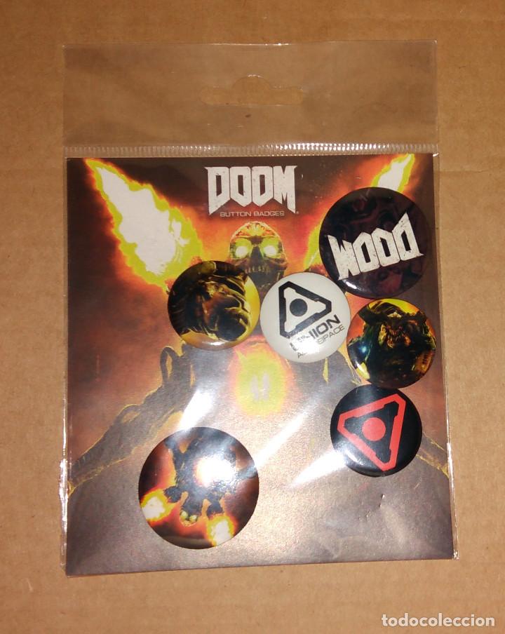 Pins de colecci&oacute;n: 6x Chapas Doom - Nuevo