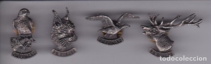Pins de colecci&oacute;n: COLECCI&Oacute;N DE 4 PINS DEL PARQUE NACIONAL DE DO&Ntilde;ANA - LINCE, AGUILA, CIERVO, PATO