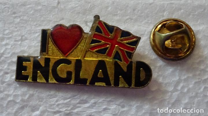 Collection pins: PIN DE TURISMO BANDERAS. BANDERA DE REINO UNIDO, I LOVE ENGLAND. INGLATERRA