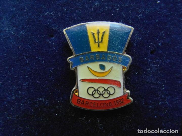 Pins de colecci&oacute;n: Pin oficial del equipo olimpico de Barbados de los Juegos Olimpicos de Barcelona 1992