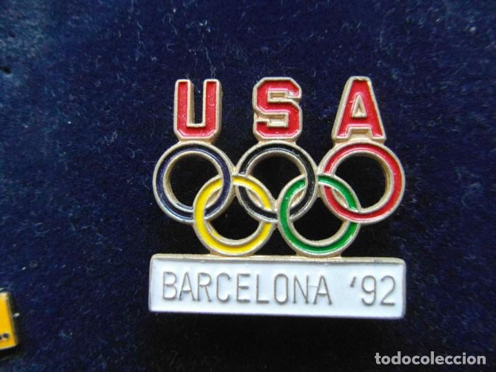 Pins de colecci&oacute;n: Pin oficial del equipo olimpico de EEUU Estados Unidos de los Juegos Olimpicos de Barcelona 1992