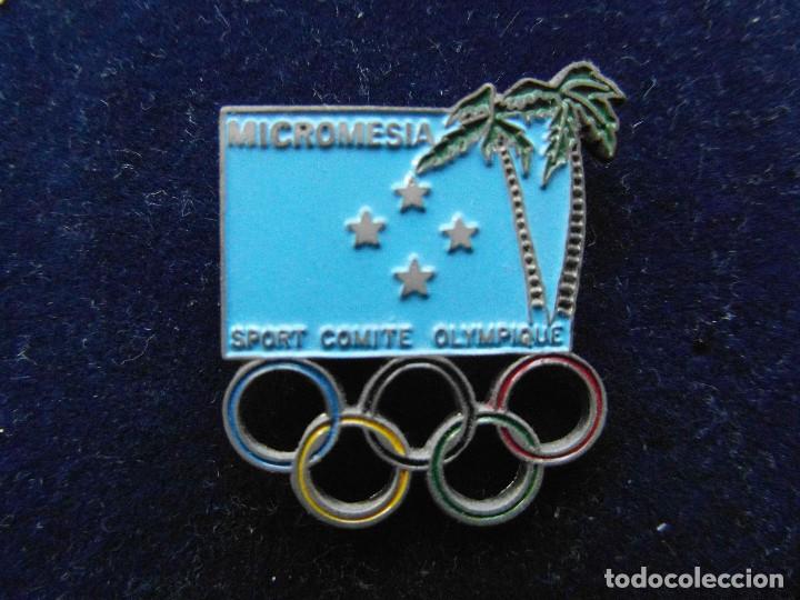 Pins de colecci&oacute;n: Pin oficial del equipo olimpico de Micromesia de los Juegos Olimpicos de Barcelona 1992