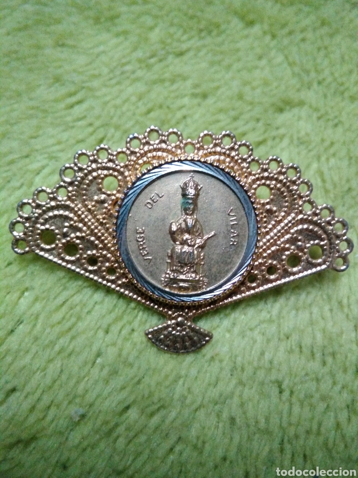 Sammlung von Pins: Pin tipo aguja imperdible virgen Verge Vilar Abanico