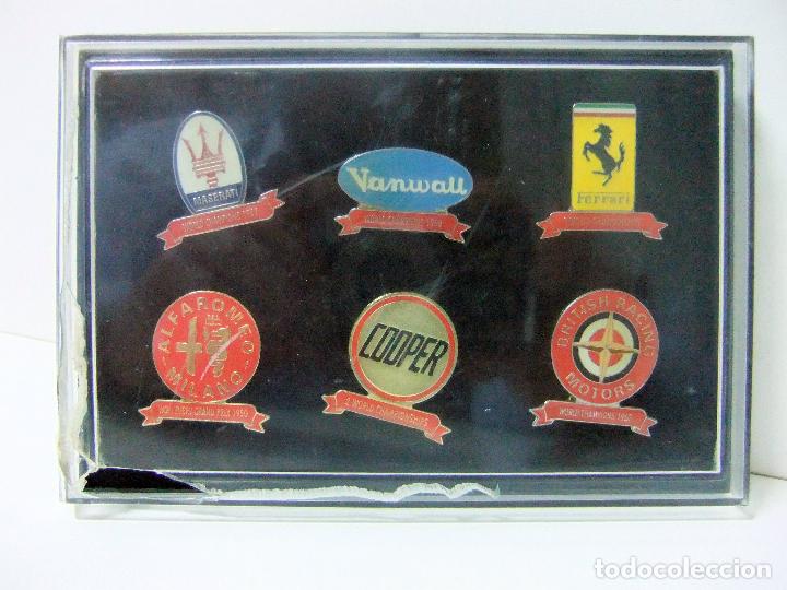 Pins de colecci&oacute;n: CAJA 6 PIN COCHE MASERATI VANWALL FERRARI ALFA ROMEO COOPER BRITISH RACING - LOGO AUTOM&Oacute;VIL MARCA