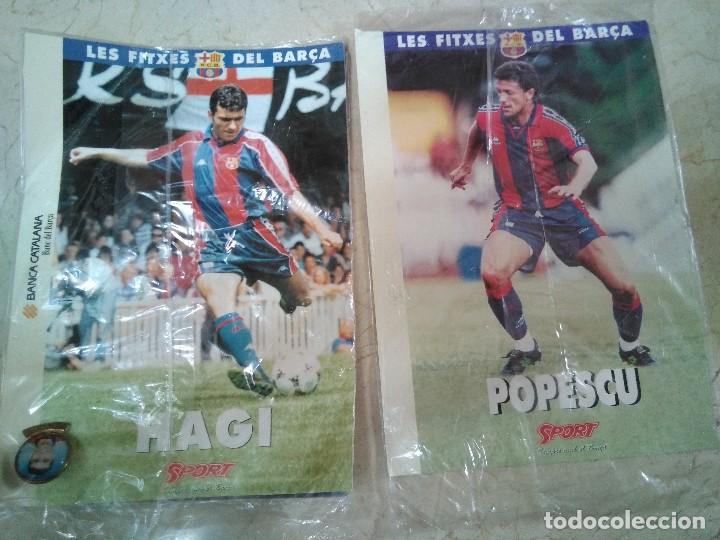 Pins de colecci&oacute;n: PIN Y L&Aacute;MINA de Hagi y Popescu, COLECCI&Oacute;N DE FICHAS DEL BAR&Ccedil;A, DIARIO DEPORTIVO SPORT 1994-1995