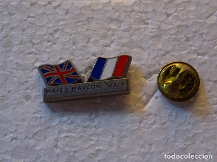 Pins de cole&ccedil;&atilde;o: PIN DE TURISMO BANDERAS. BANDERA DE FRANCIA REINO UNIDO. MATRA MARCONI SPACE AERONAUTICA