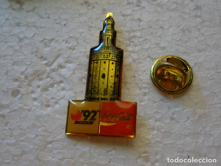 Collection pins: PIN DE BEBIDAS. COCA COLA. COCACOLA. COKE. EXPO SEVILLA  92 1992. TORRE DEL ORO