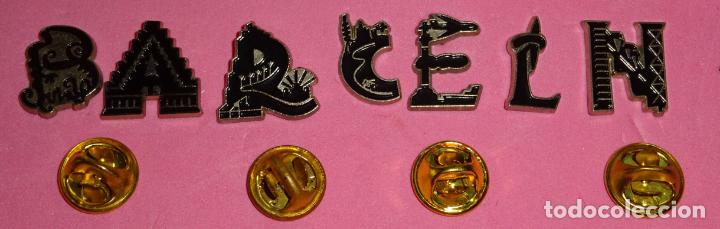 Pins de cole&ccedil;&atilde;o: 7 PINS LETRAS BARCELONA. FALTA A. ESTILO MODERNISTA