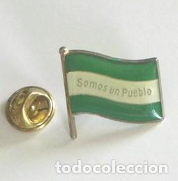 Pins de colecci&oacute;n: PIN DE LA BANDERA ANDALUZA - CON LEMA SOMOS UN PUEBLO - ANDALUC&Iacute;A