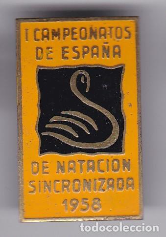 Pins de colecci&oacute;n: ANTIGUO PIN DE AGUJA DEL PRIMER CAMPEONATO DE ESPA&Ntilde;A DE NATACION SINCRONIZADA DEL A&Ntilde;O 1958